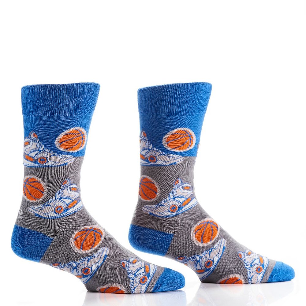 Yo Sox Hoops-Mens Crew Socks